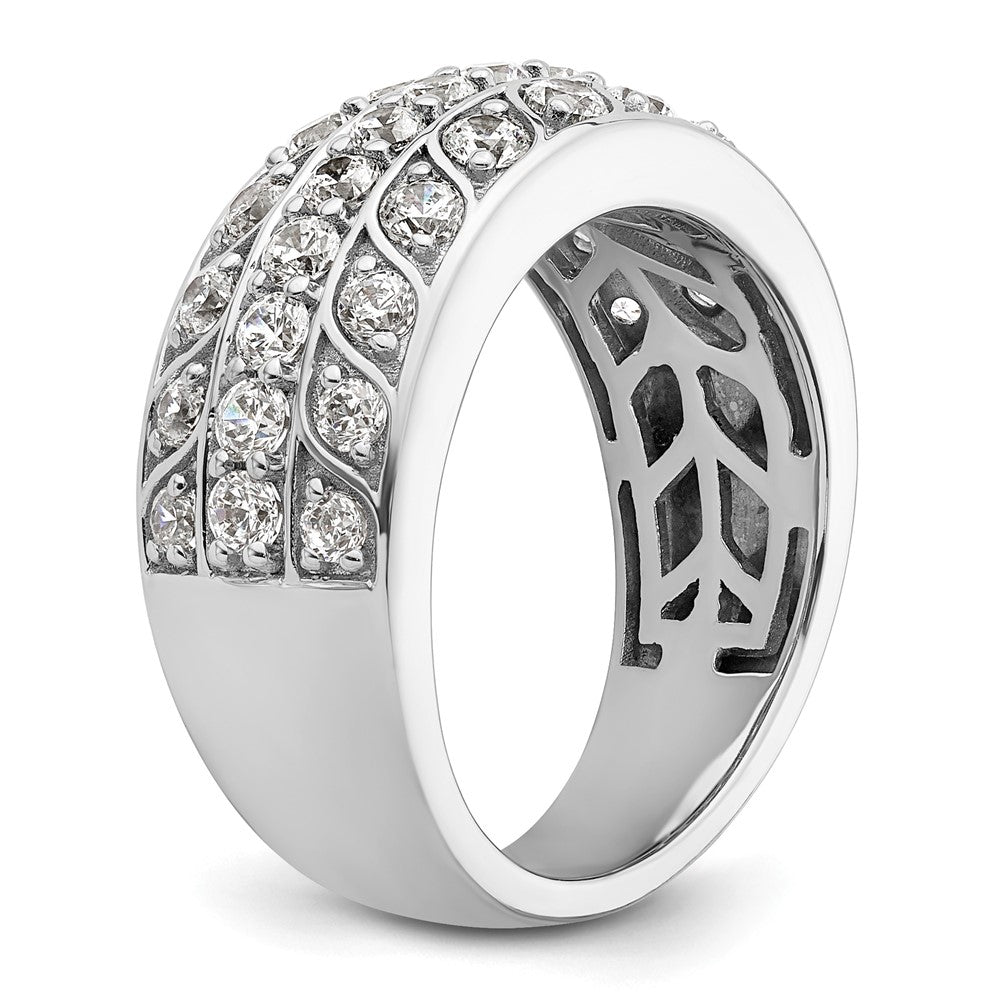 14K Weißgold Ring mit Labor-Diamanten VS/SI+ G+
