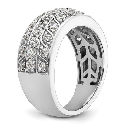 14K Weißgold Ring mit Labor-Diamanten VS/SI+ G+