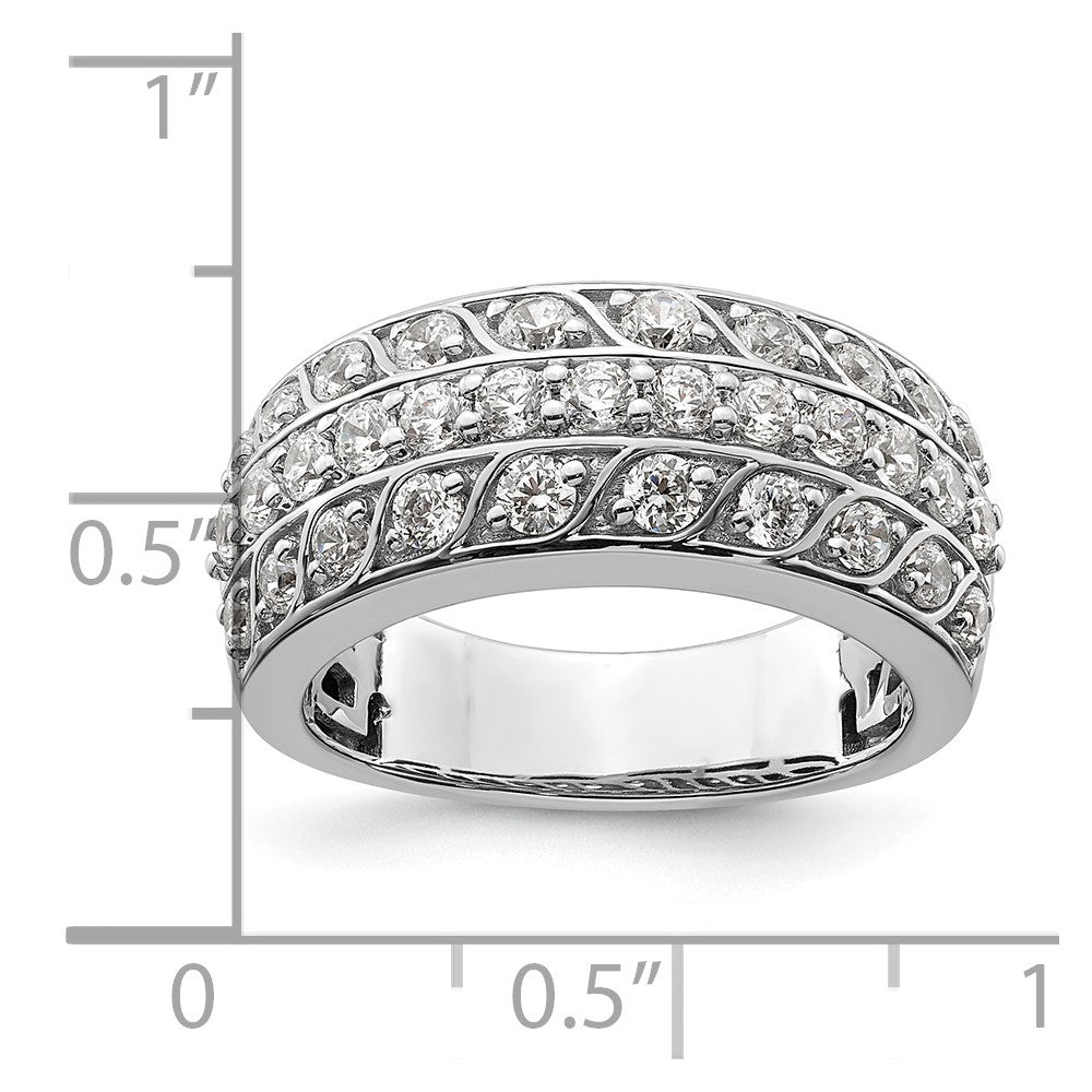 14K Weißgold Ring mit Labor-Diamanten VS/SI+ G+