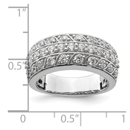 14K Weißgold Ring mit Labor-Diamanten VS/SI+ G+