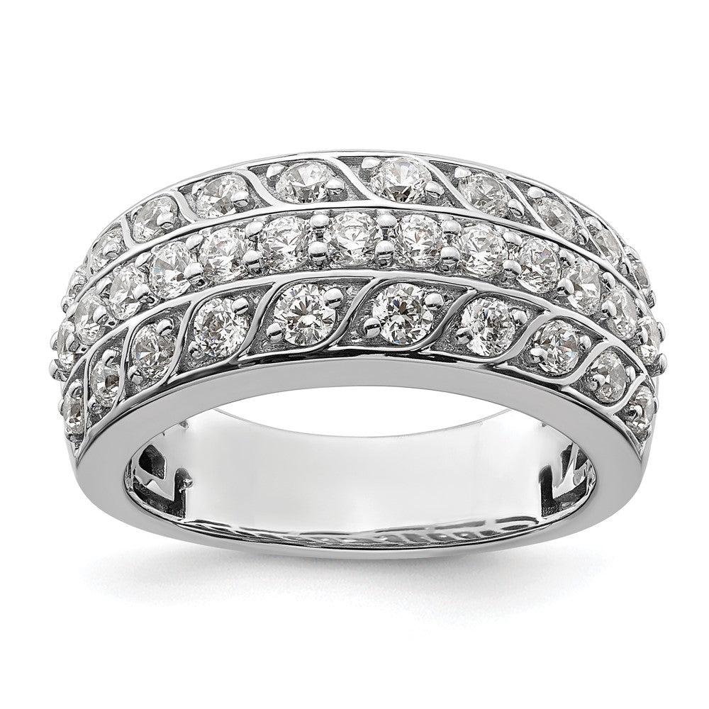 14K Weißgold Ring mit Labor-Diamanten VS/SI+ G+