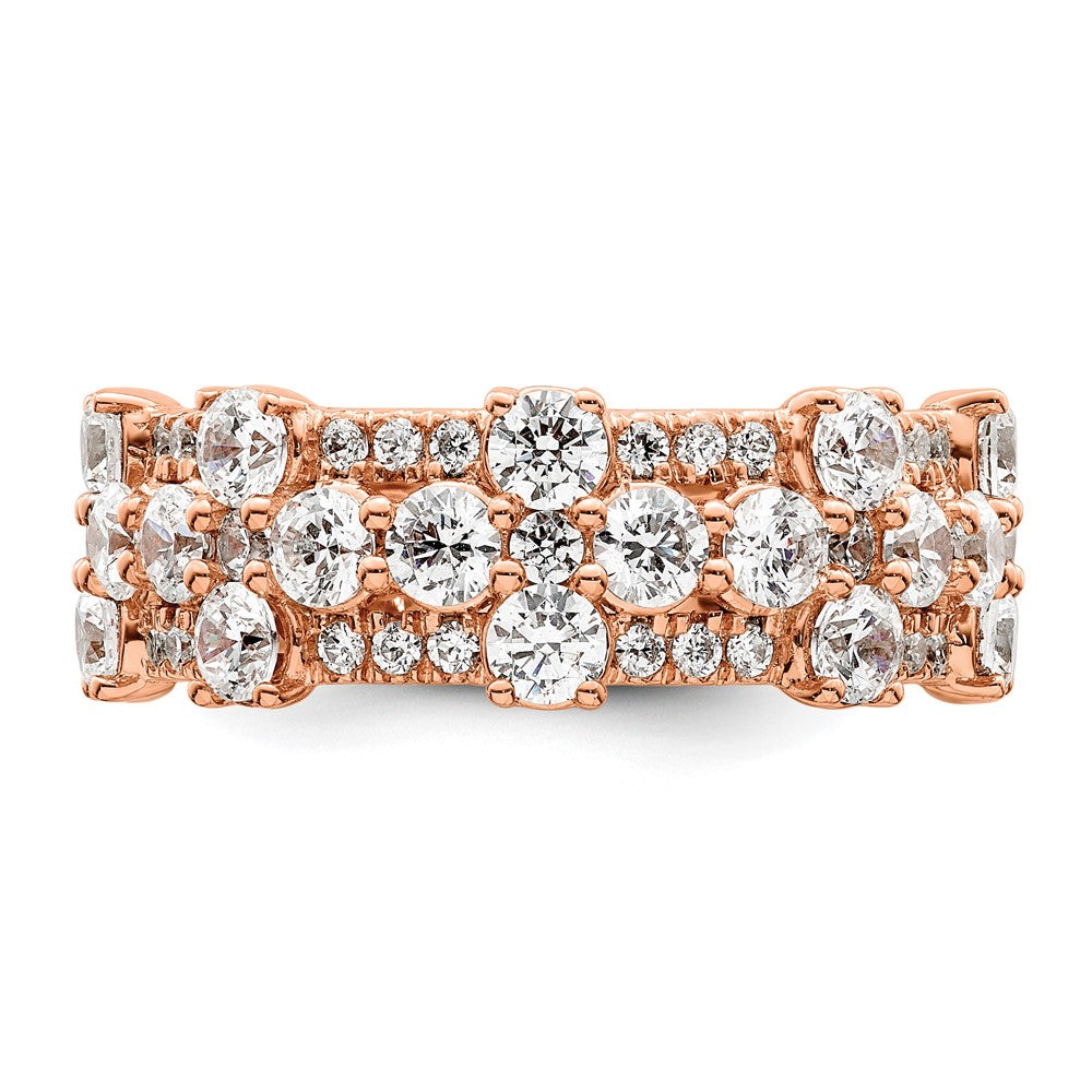 14K Roségold 2,5 ct. Labor-Diamant VS/SI+ G+ Fashion-Ring