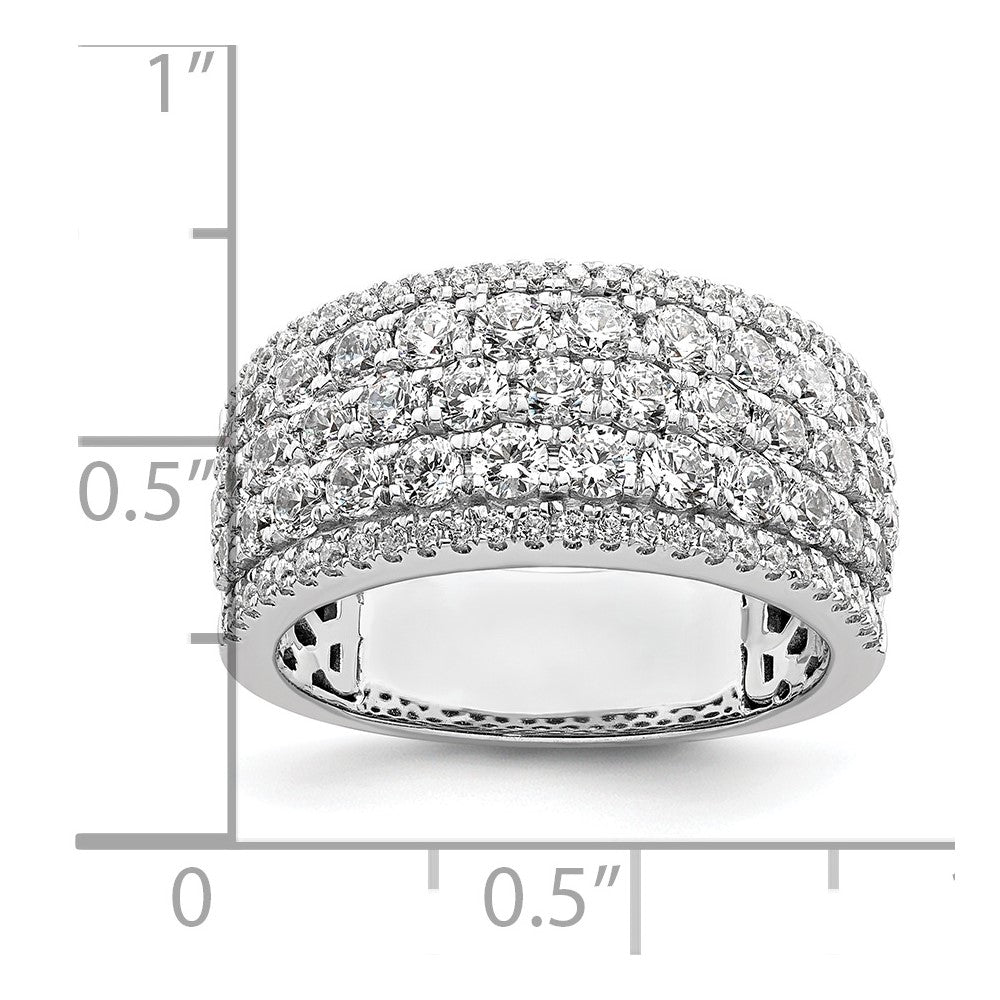 14K Weißgold Fashion-Ring mit 2 ct. Labor-gezüchteten Diamanten, VS/SI+ G+