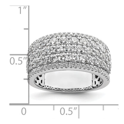 14K Weißgold Fashion-Ring mit 2 ct. Labor-gezüchteten Diamanten, VS/SI+ G+