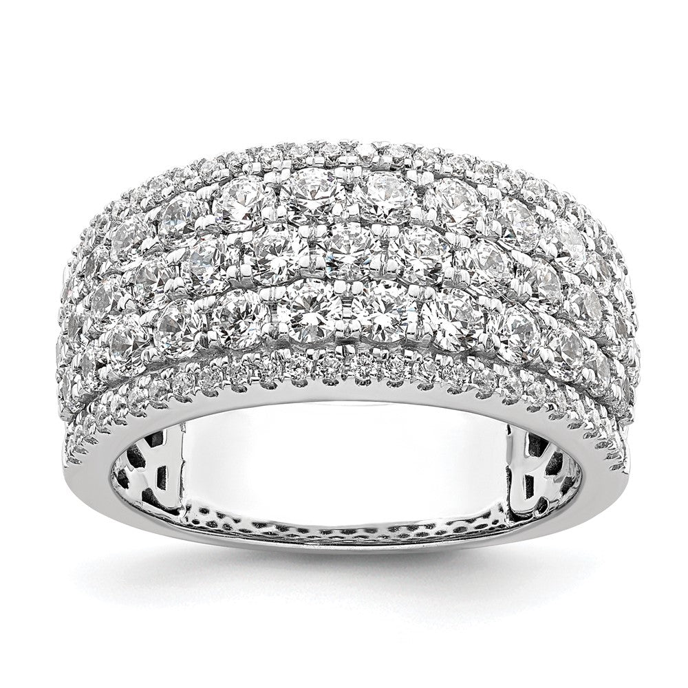14K Weißgold Fashion-Ring mit 2 ct. Labor-gezüchteten Diamanten, VS/SI+ G+