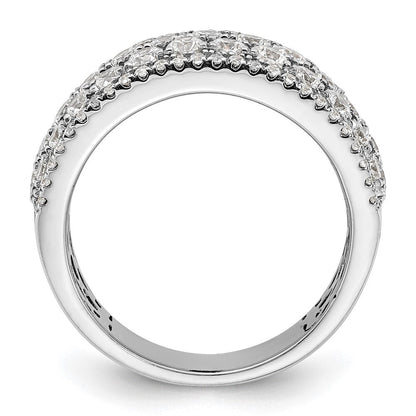 14K Weißgold Pavé 2 Karat Komplett Diamant Ring