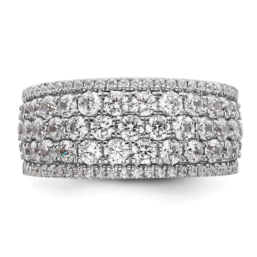 14K Weißgold Pavé 2 Karat Komplett Diamant Ring