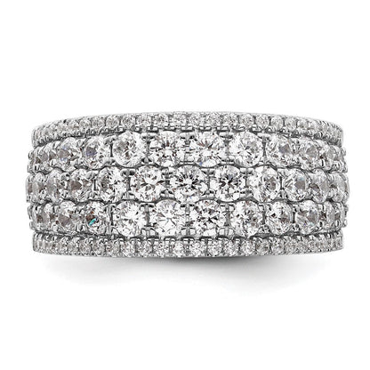 14K Weißgold Pavé 2 Karat Komplett Diamant Ring