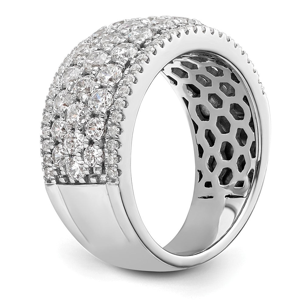 14K Weißgold Pavé 2 Karat Komplett Diamant Ring