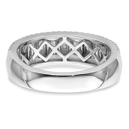 14K Weißgold 7/8 Karat Rund/baguette Komplett Diamant Ring