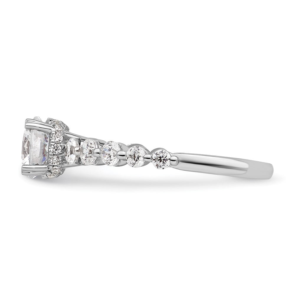 14K Weißgold Verlobungsring mit 0,75 ct. Diamant, Labor gezüchtet, VS/SI+ G+, 0,75 ct. mittigem rundem Solitär, Semi-Mount