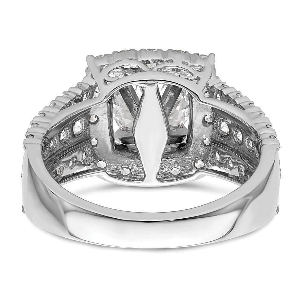 Verlobungsring aus 14K Weißgold mit 1,33 ct. Laborgezüchteten Diamanten VS/SI+ G+, Mittelstein 1 ct. im Rundschliff