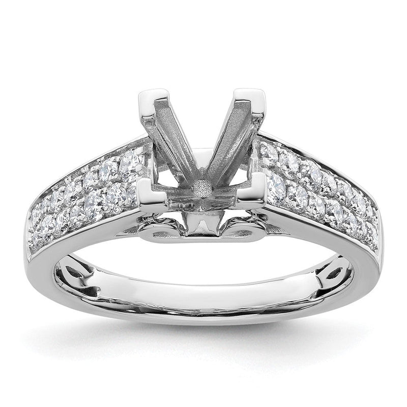 14K Weißgold 1/2 Karat Im Labor Gezüchtet Diamant Vs/si+ G+ 1 1/4 Karat Princess Mittig Halbfassung Verlobungsring