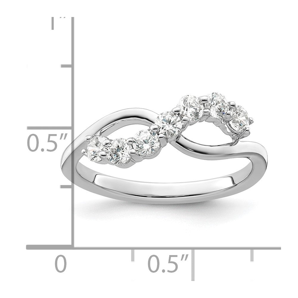 14K Weißgold Ring mit Labordiamant, VS/SI+ G+