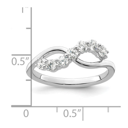 14K Weißgold Ring mit Labordiamant, VS/SI+ G+