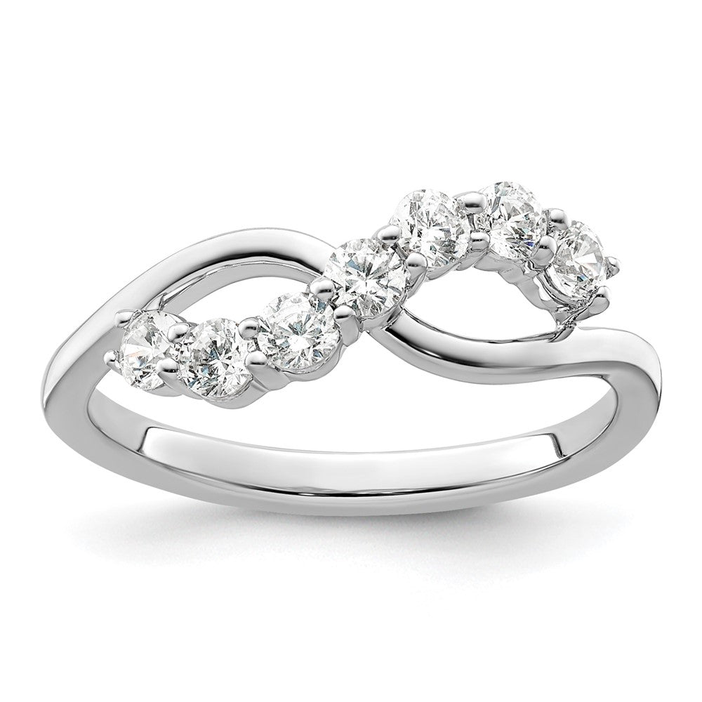 14K Weißgold Ring mit Labordiamant, VS/SI+ G+