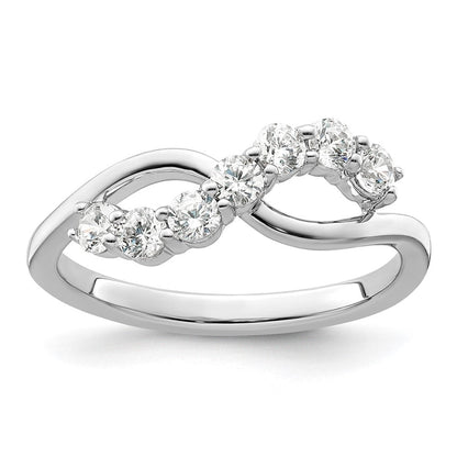 14K Weißgold Ring mit Labordiamant, VS/SI+ G+