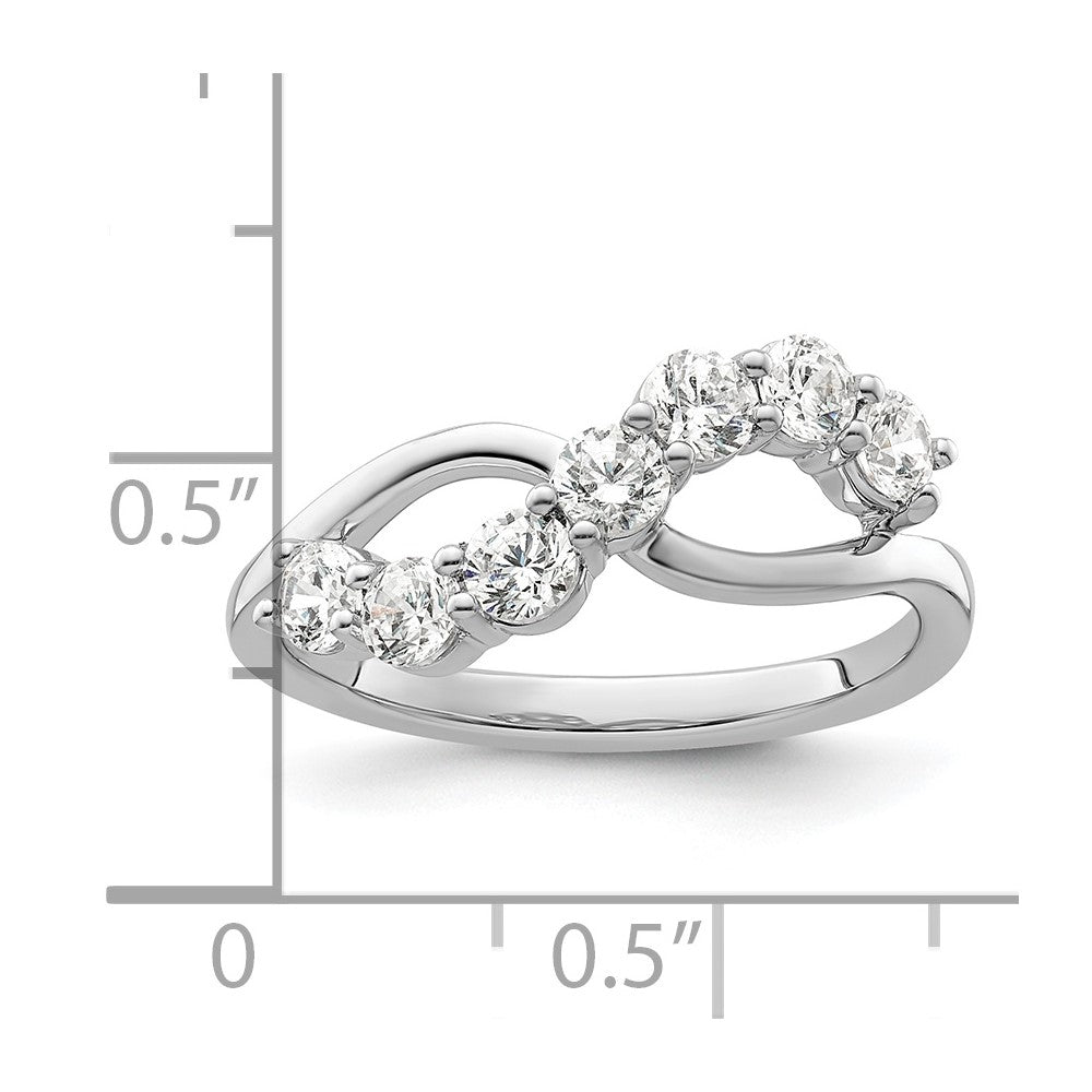 14K Weißgold Ring mit Laborgezüchteten Diamanten VS/SI+ G+