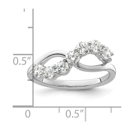 14K Weißgold Ring mit Laborgezüchteten Diamanten VS/SI+ G+