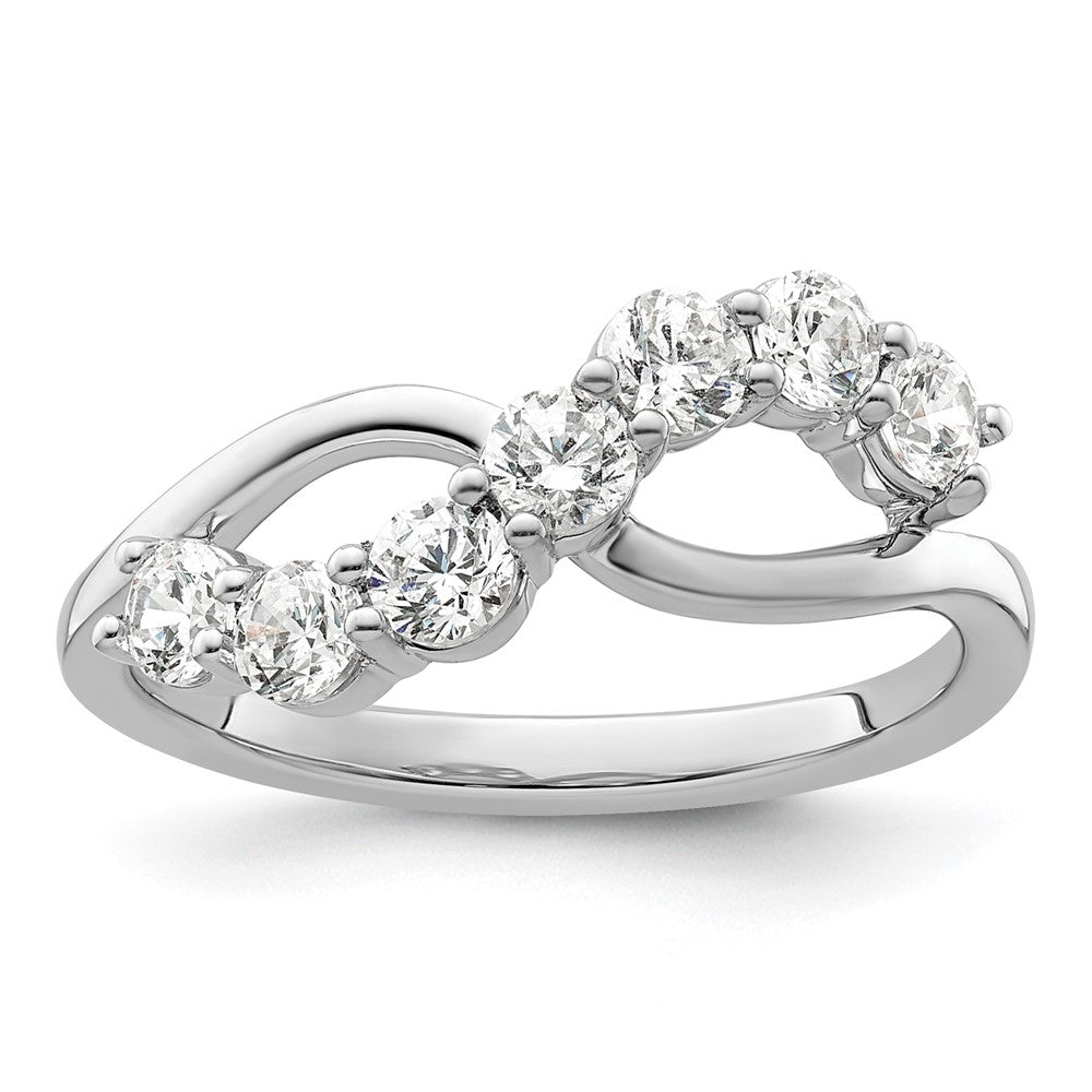 14K Weißgold Ring mit Laborgezüchteten Diamanten VS/SI+ G+