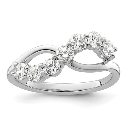 14K Weißgold Ring mit Laborgezüchteten Diamanten VS/SI+ G+