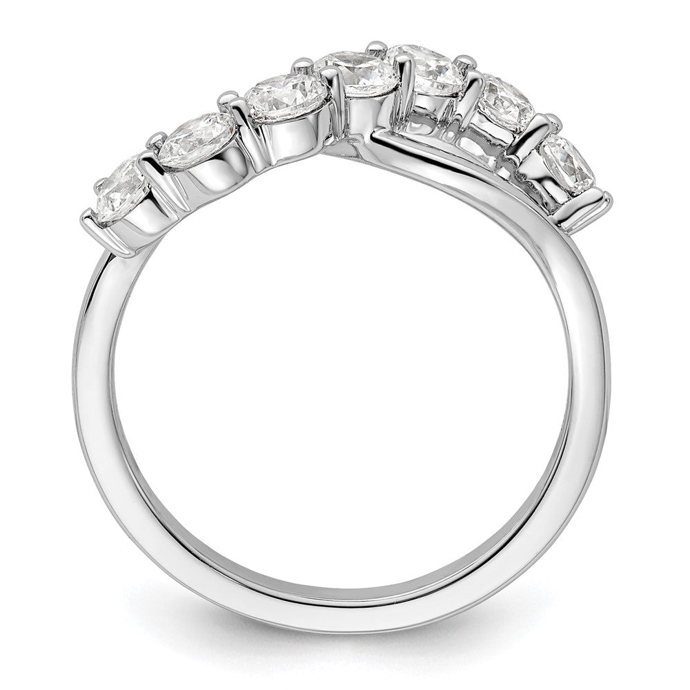 14K Weißgold Ring mit im Labor gezüchteten Diamanten, VS/SI+ G+