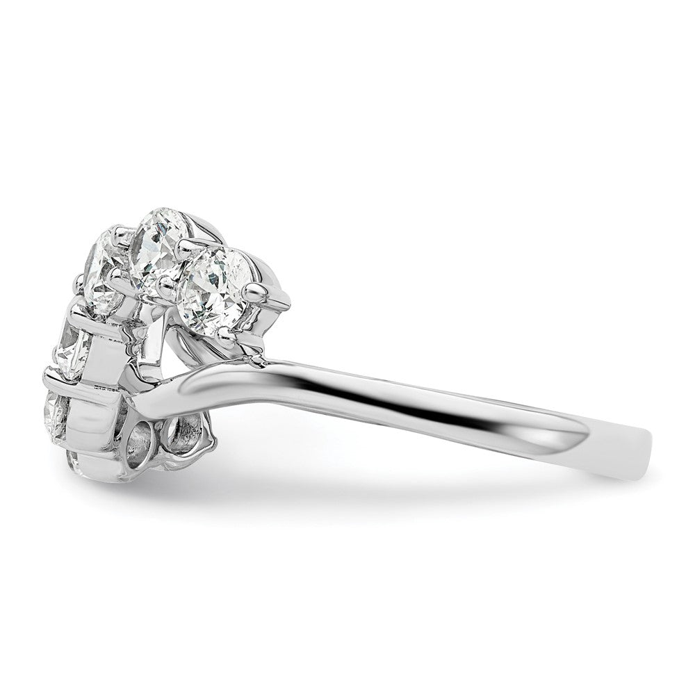 14K Weißgold Ring mit im Labor gezüchteten Diamanten, VS/SI+ G+