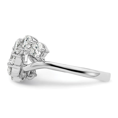 14K Weißgold Ring mit im Labor gezüchteten Diamanten, VS/SI+ G+
