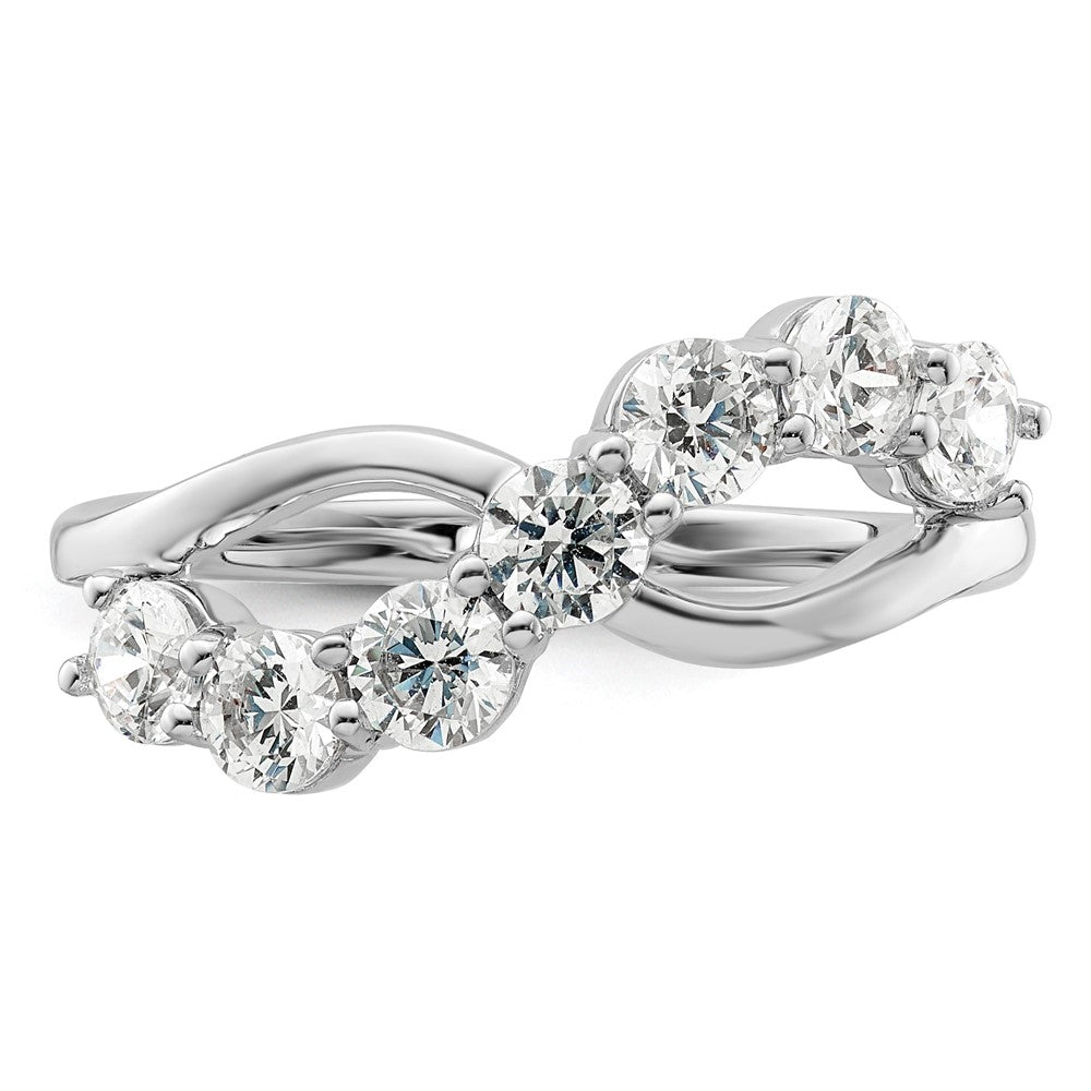 14K Weißgold Ring mit im Labor gezüchteten Diamanten, VS/SI+ G+