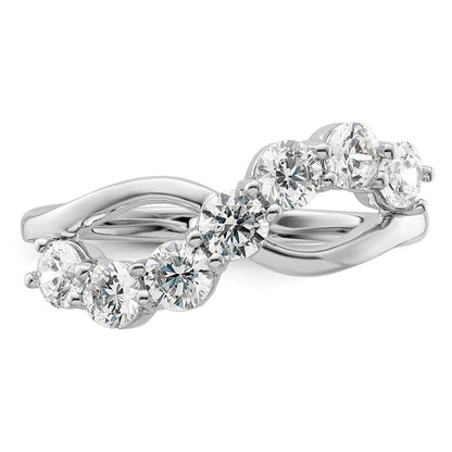 14K Weißgold Ring mit im Labor gezüchteten Diamanten, VS/SI+ G+