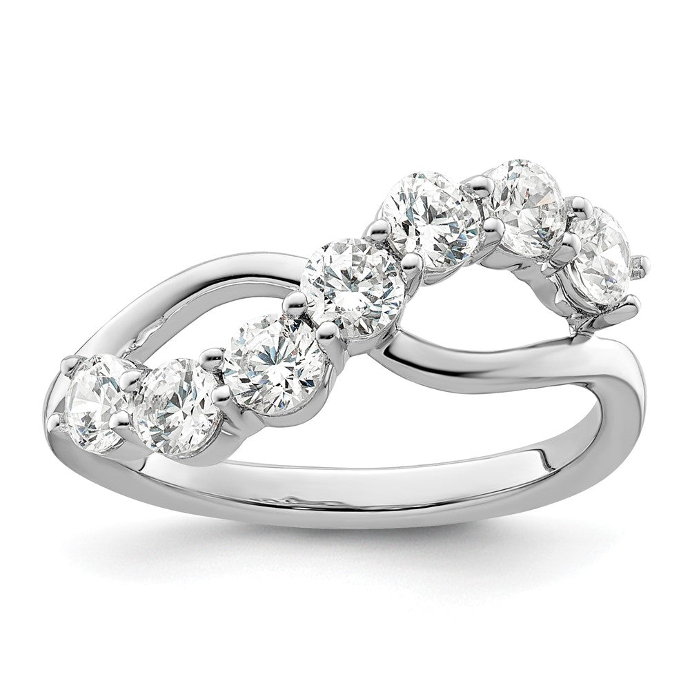 14K Weißgold Ring mit im Labor gezüchteten Diamanten, VS/SI+ G+