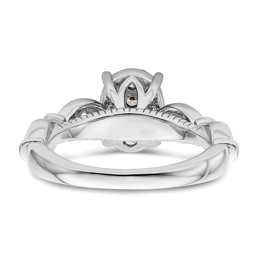 14K Weißgold Ring mit im Labor gezüchteten Diamanten VS/SI+ G+ im Cluster-Design