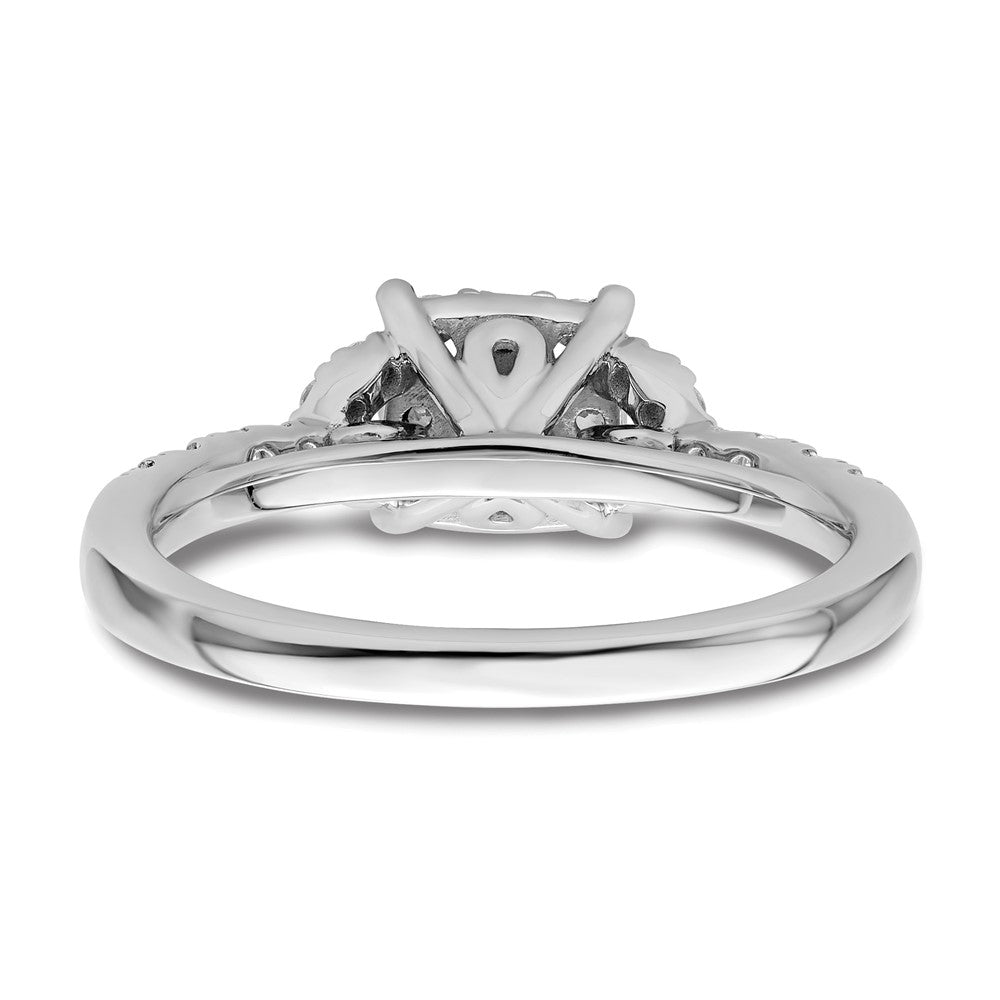14K Weißgold Verlobungsring mit Cluster aus Labordiamanten, 0,75 ct., VS/SI+ G+