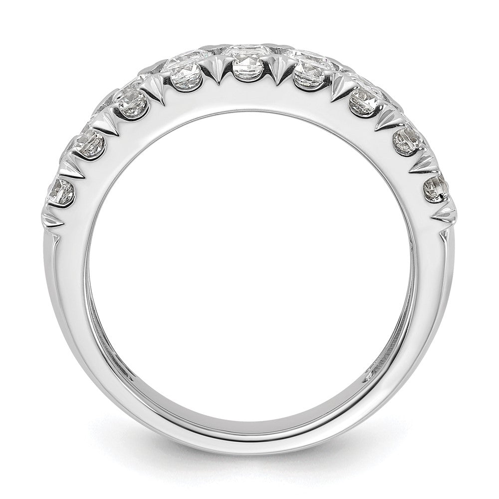 14K Weißgold Ring mit 2 ct. Labor gezüchteten Diamanten VS/SI+ G+, komplett, doppelreihig, Fashion-Design
