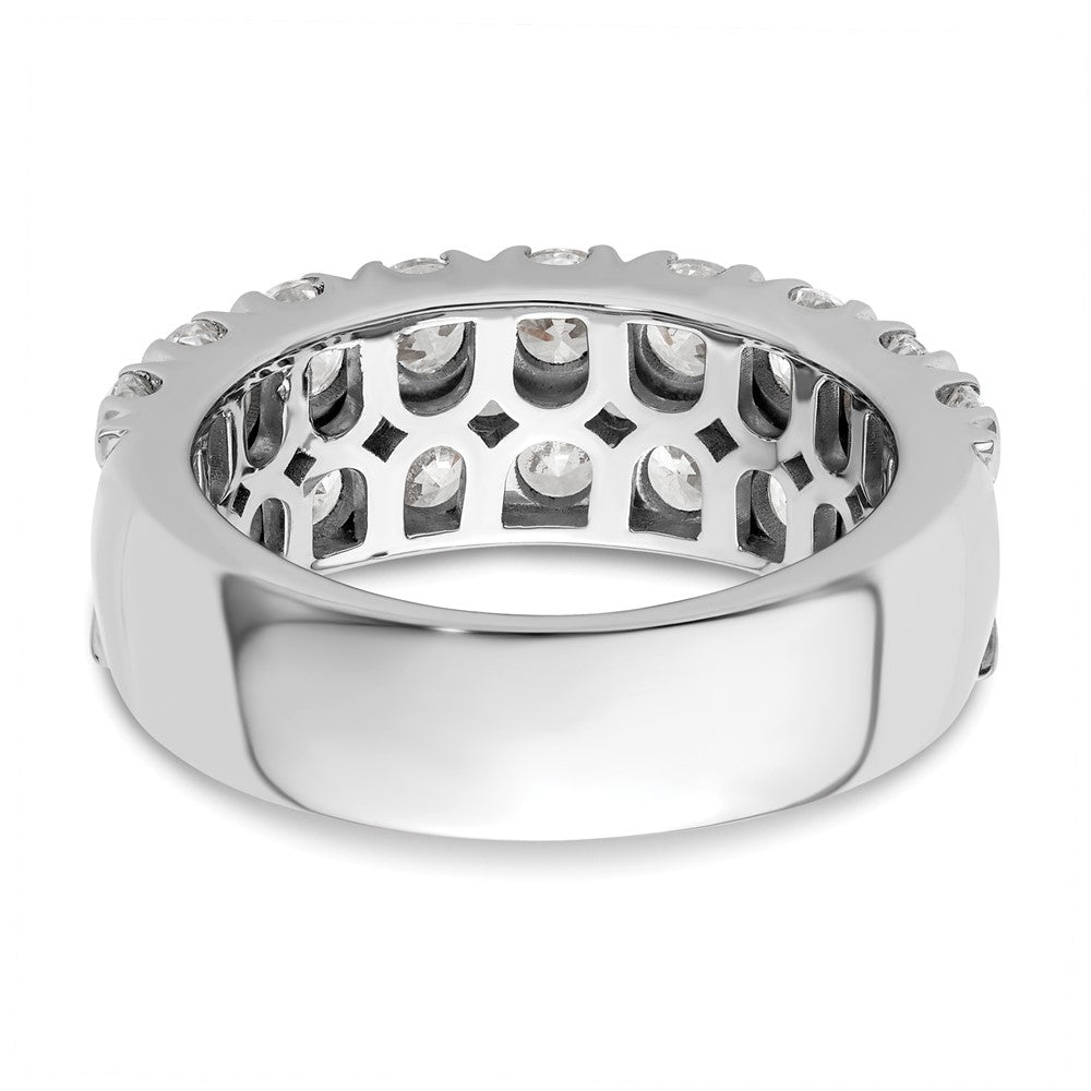 14K Weißgold Fashion-Ring mit doppelreihig gefassten, im Labor gezüchteten Diamanten, 3 ct., VS/SI+, G+