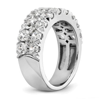 14K Weißgold Fashion-Ring mit doppelreihig gefassten, im Labor gezüchteten Diamanten, 3 ct., VS/SI+, G+