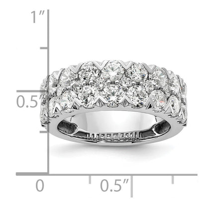 14K Weißgold Fashion-Ring mit doppelreihig gefassten, im Labor gezüchteten Diamanten, 3 ct., VS/SI+, G+