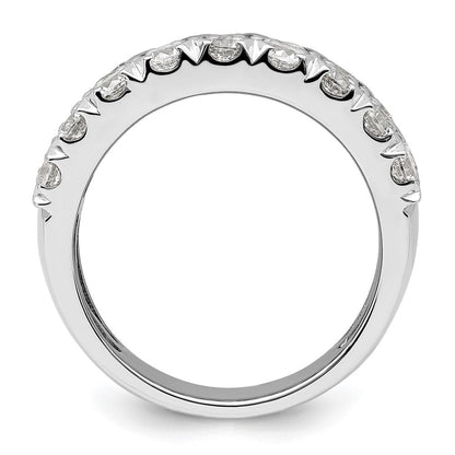14K Weißgold Ring mit 3 ct. im Labor gezüchteten Diamanten VS/SI+ G+, komplett, dreireihig, Fashion