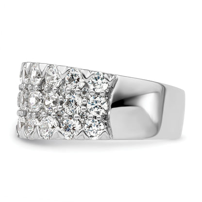 14K Weißgold Ring mit Laborgezüchteten Diamanten VS/SI+ G+