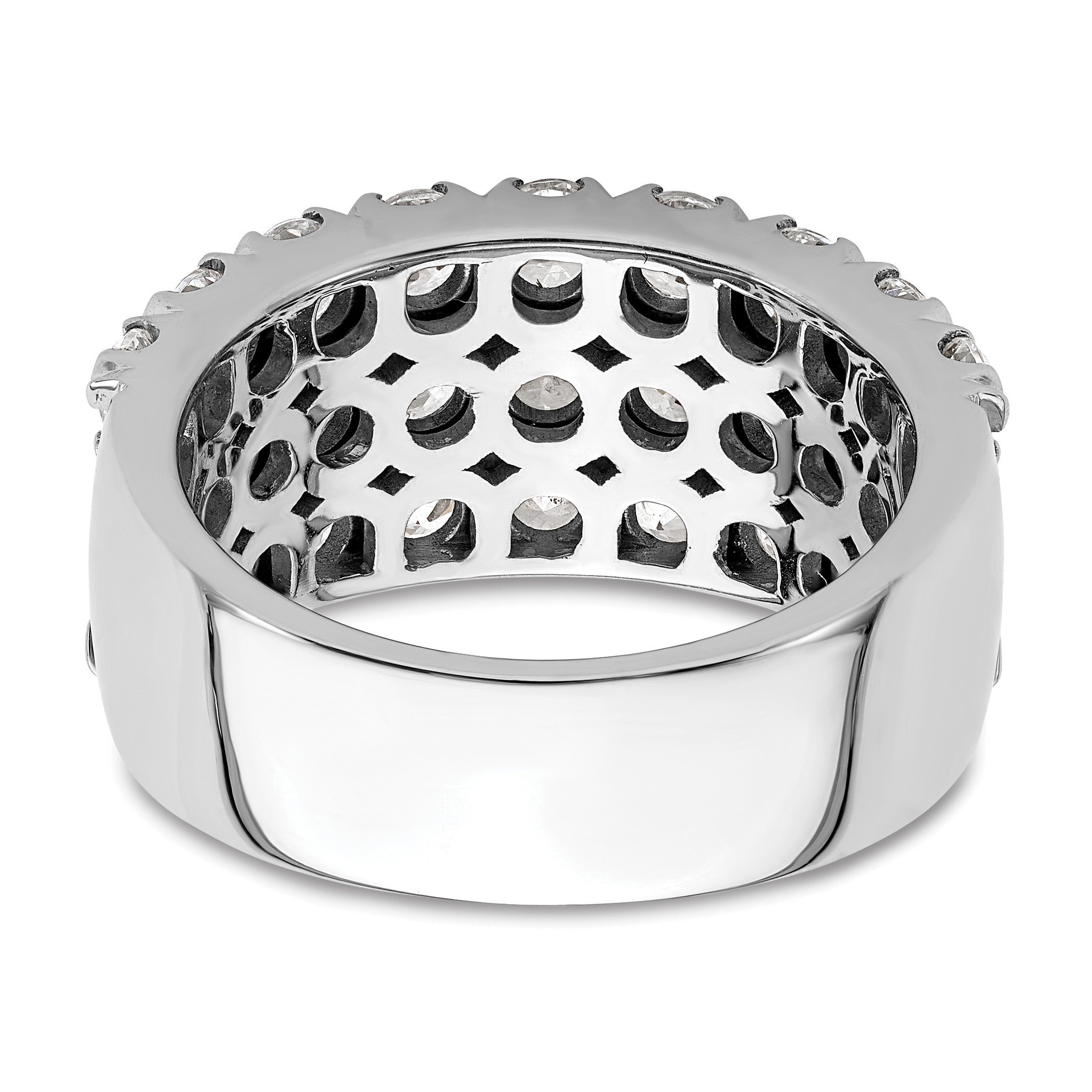 14K Weißgold Ring mit Laborgezüchteten Diamanten VS/SI+ G+