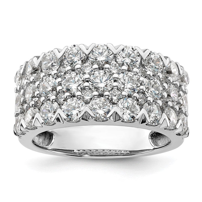 14K Weißgold Ring mit Laborgezüchteten Diamanten VS/SI+ G+