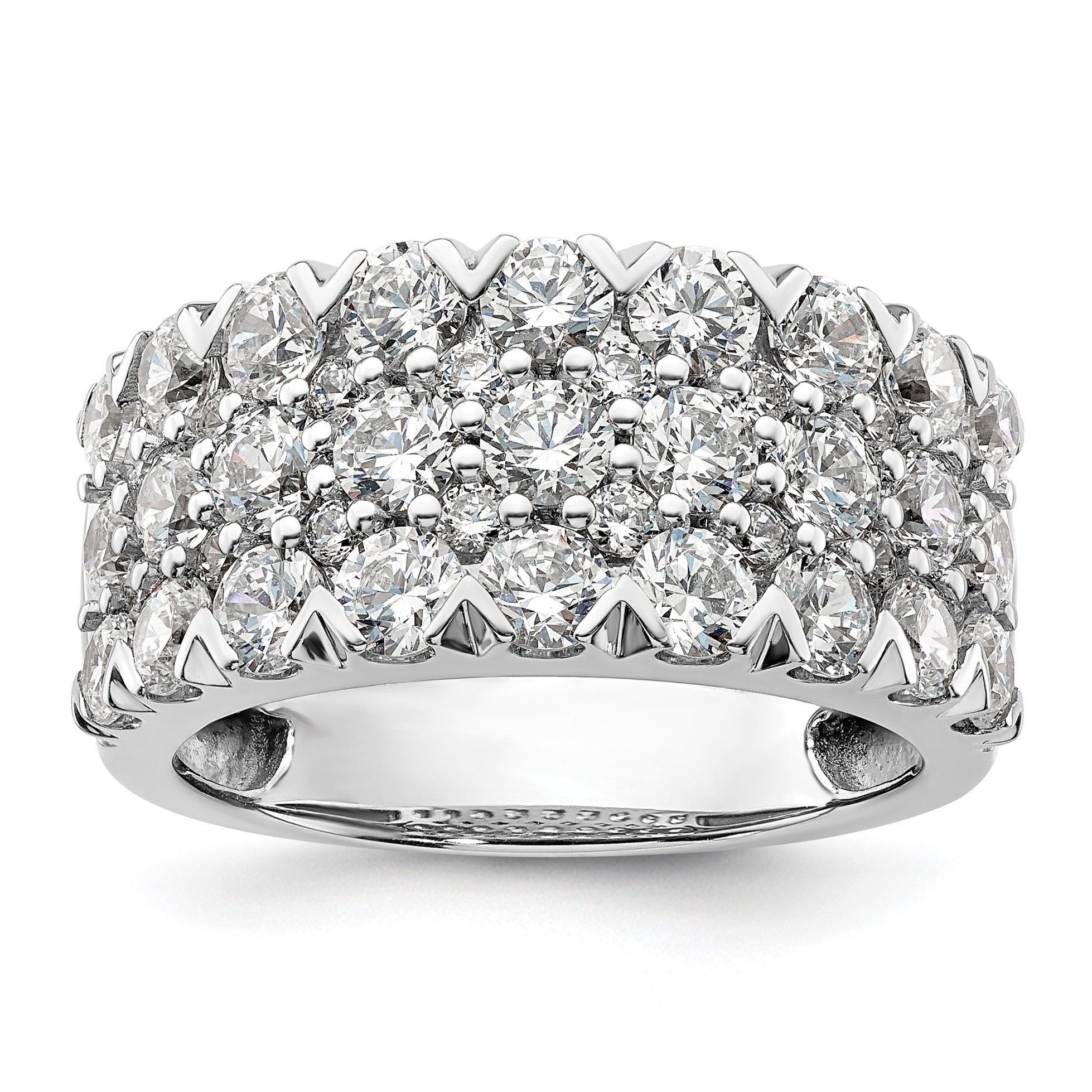 14K Weißgold Ring mit Laborgezüchteten Diamanten VS/SI+ G+