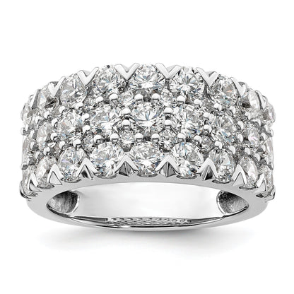 14K Weißgold Ring mit Laborgezüchteten Diamanten VS/SI+ G+