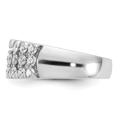 14K Weißgold Pavé 1.5 Karat Komplett Diamant Ring