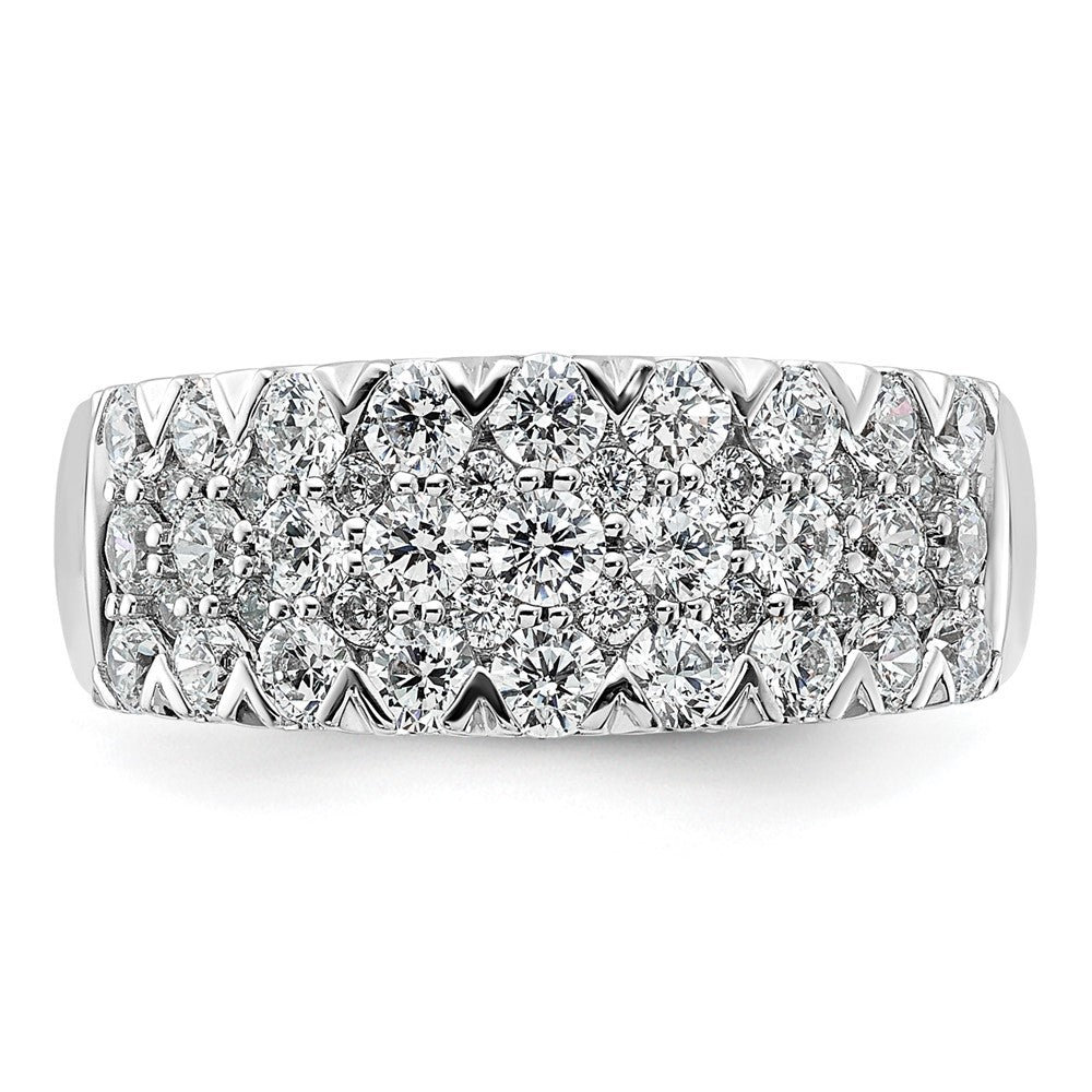 14K Weißgold Pavé 1.5 Karat Komplett Diamant Ring