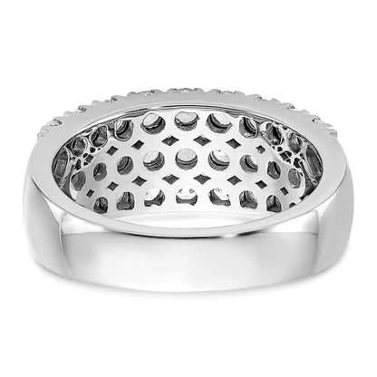 14K Weißgold Pavé 1.5 Karat Komplett Diamant Ring