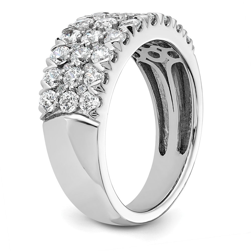 14K Weißgold Pavé 1.5 Karat Komplett Diamant Ring