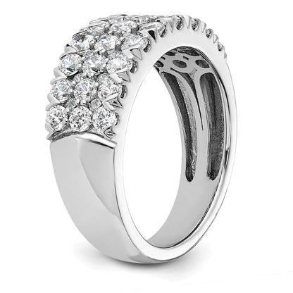 14K Weißgold Pavé 1.5 Karat Komplett Diamant Ring