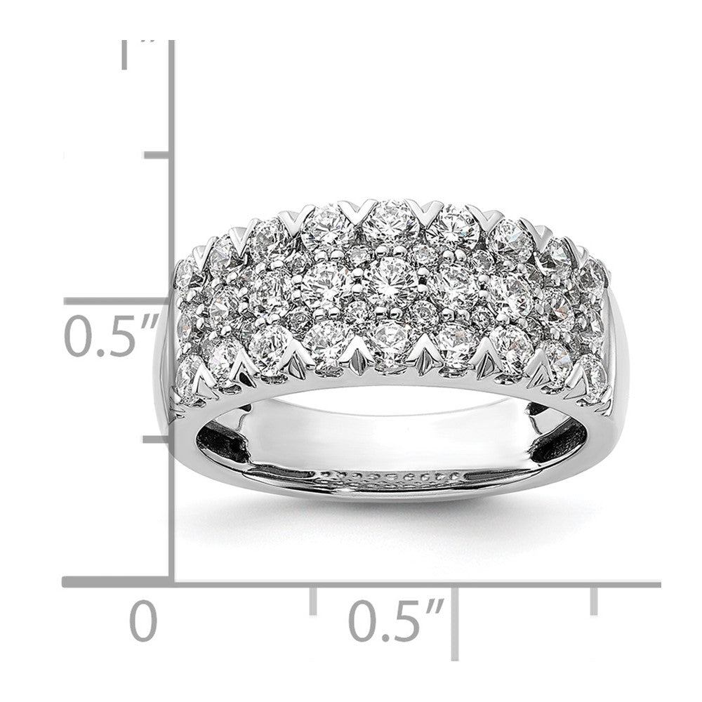 14K Weißgold Pavé 1.5 Karat Komplett Diamant Ring