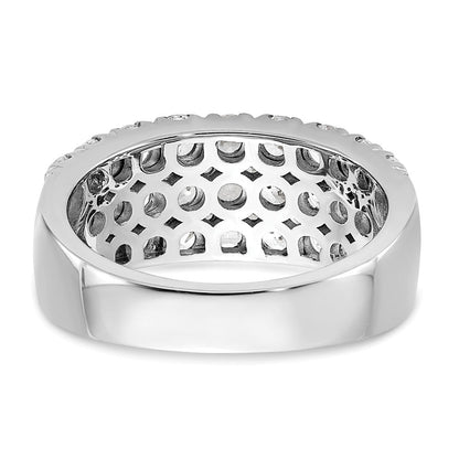 14K Weißgold Pavé 2 Karat Komplett Diamant Ring